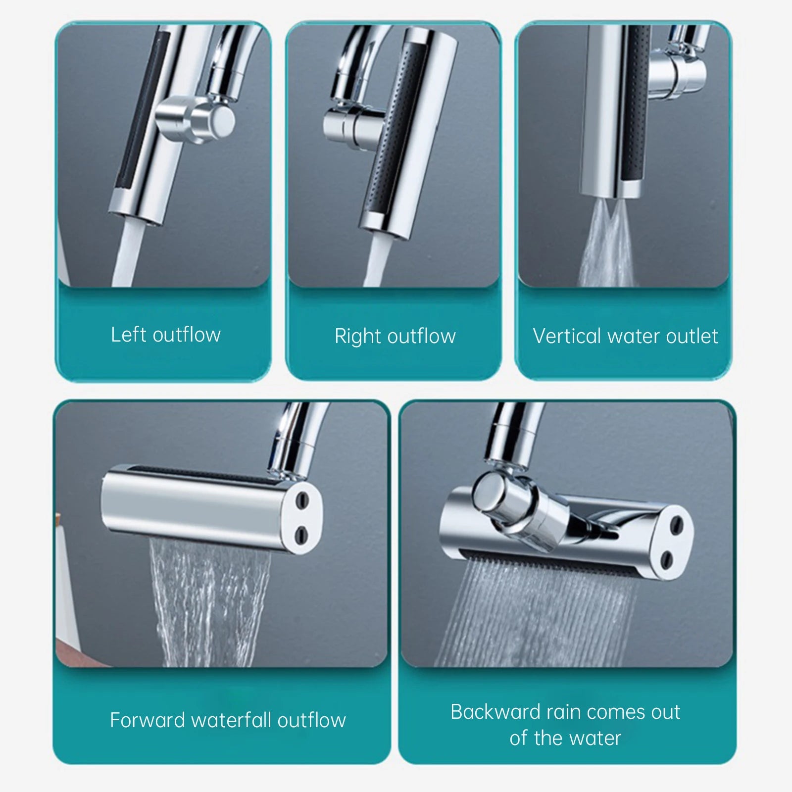 Waterfall Faucet Head Kitchen Bathroom Multifunctional Nozzle Anti Splashing Tap