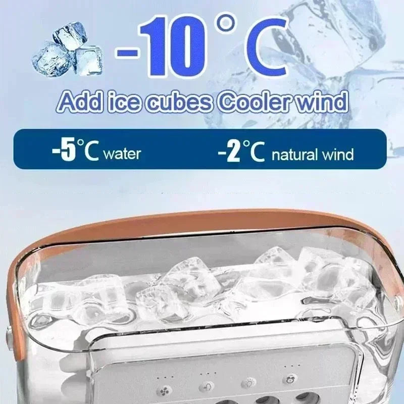New 3 In 1 AIr Conditioner Household Mini Air Cooler LED Night Light Portable humidifier