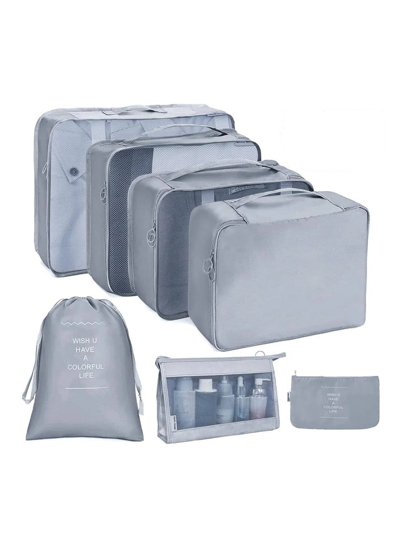 7/8/9/10 Pcs Set Travel Organizer Storage Bags Suitcase Packing Cubes Portable Luggage
