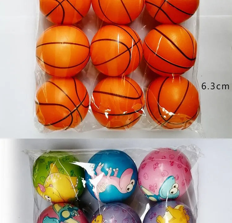 6PCS 6.3cm facial expression foam PU extrusion sports decompression children's toy