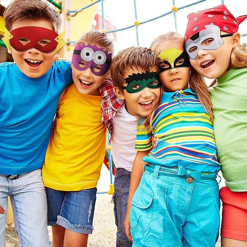 10 Pcs/Lot Disney Halloween Superhero Masks For Kids Children Favor Mystery Gift