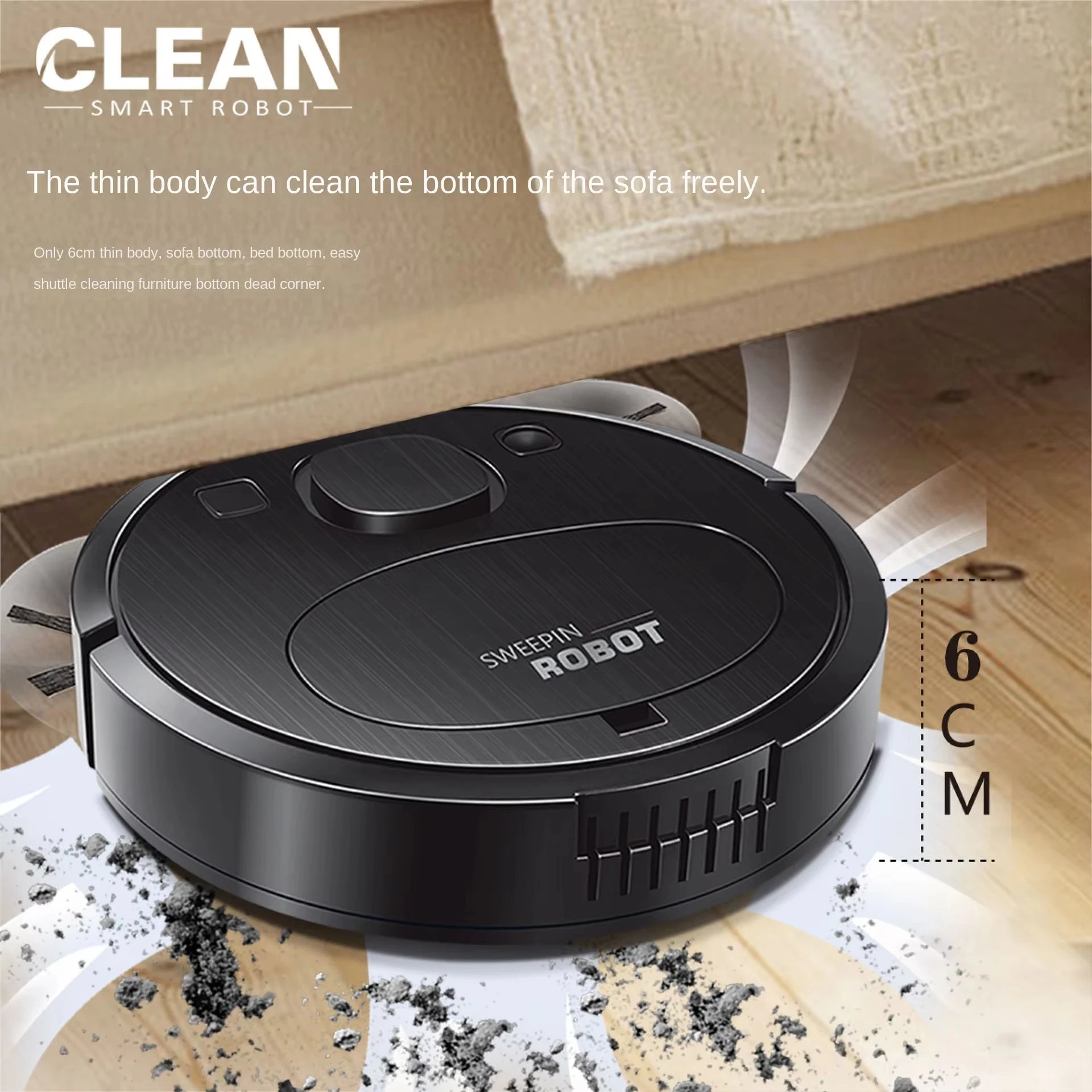 Wireless-Smart Sweeping Floor Robot Ultra-quiet Remote Control Vacuum Cleaner