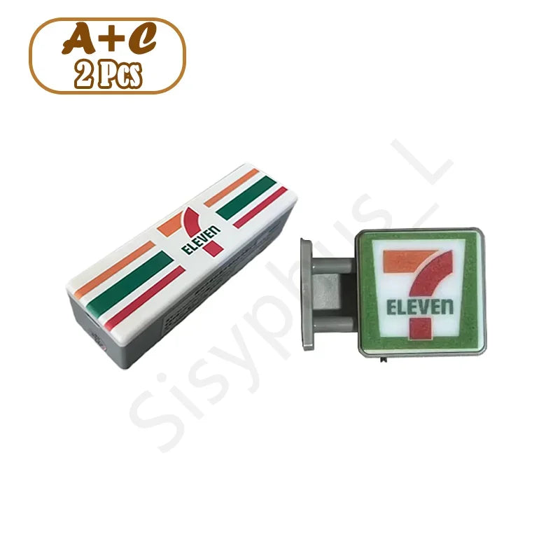 6 Styles 711 Store Light Sign Coffee Shop Magnetic Refrigerator Stickers