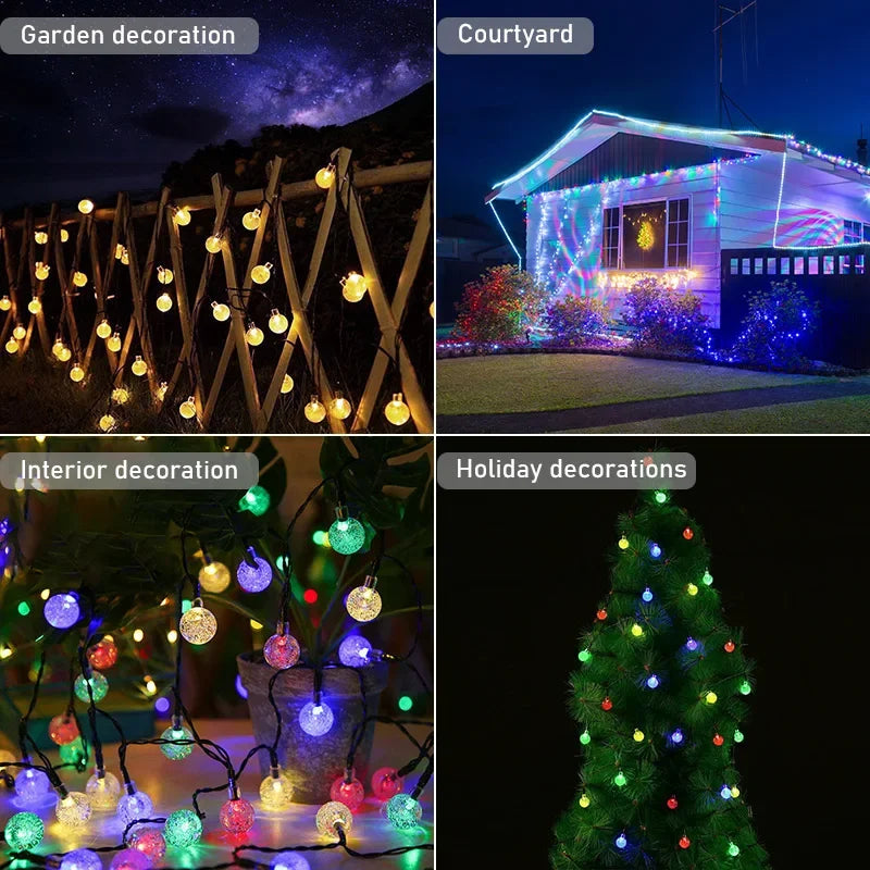 Illuminate Outdoors with Solar Crystal Globe Ball Fairy Lamps