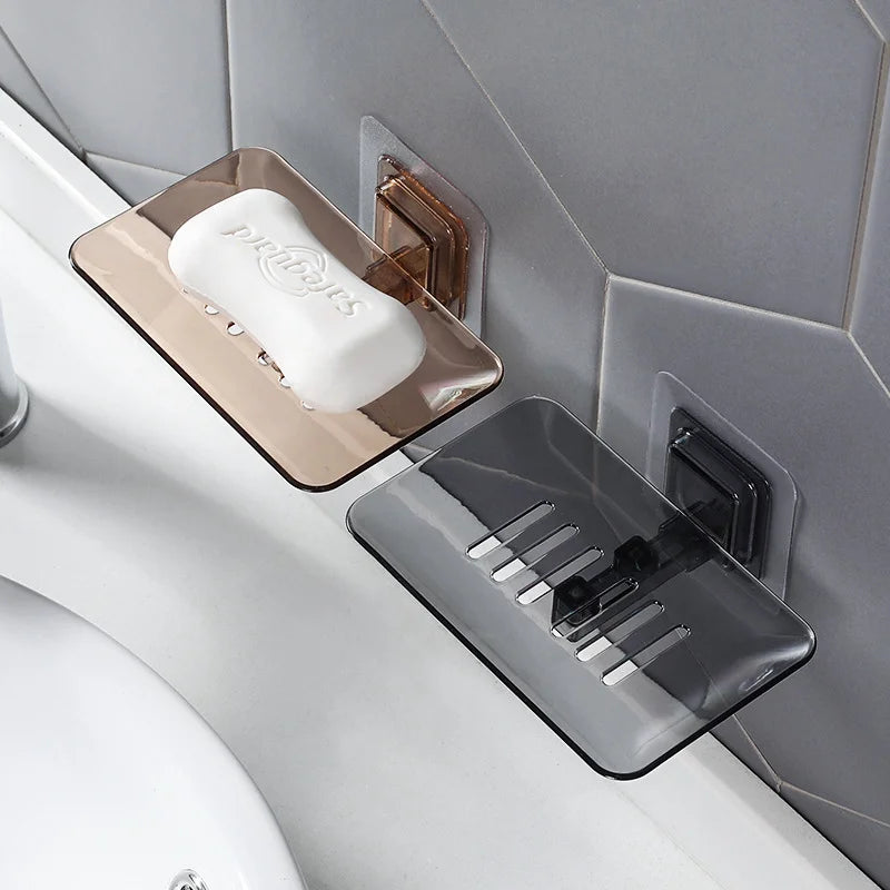 Soap Rack No Drilling Wall Mounted Double Layer Soap Holder