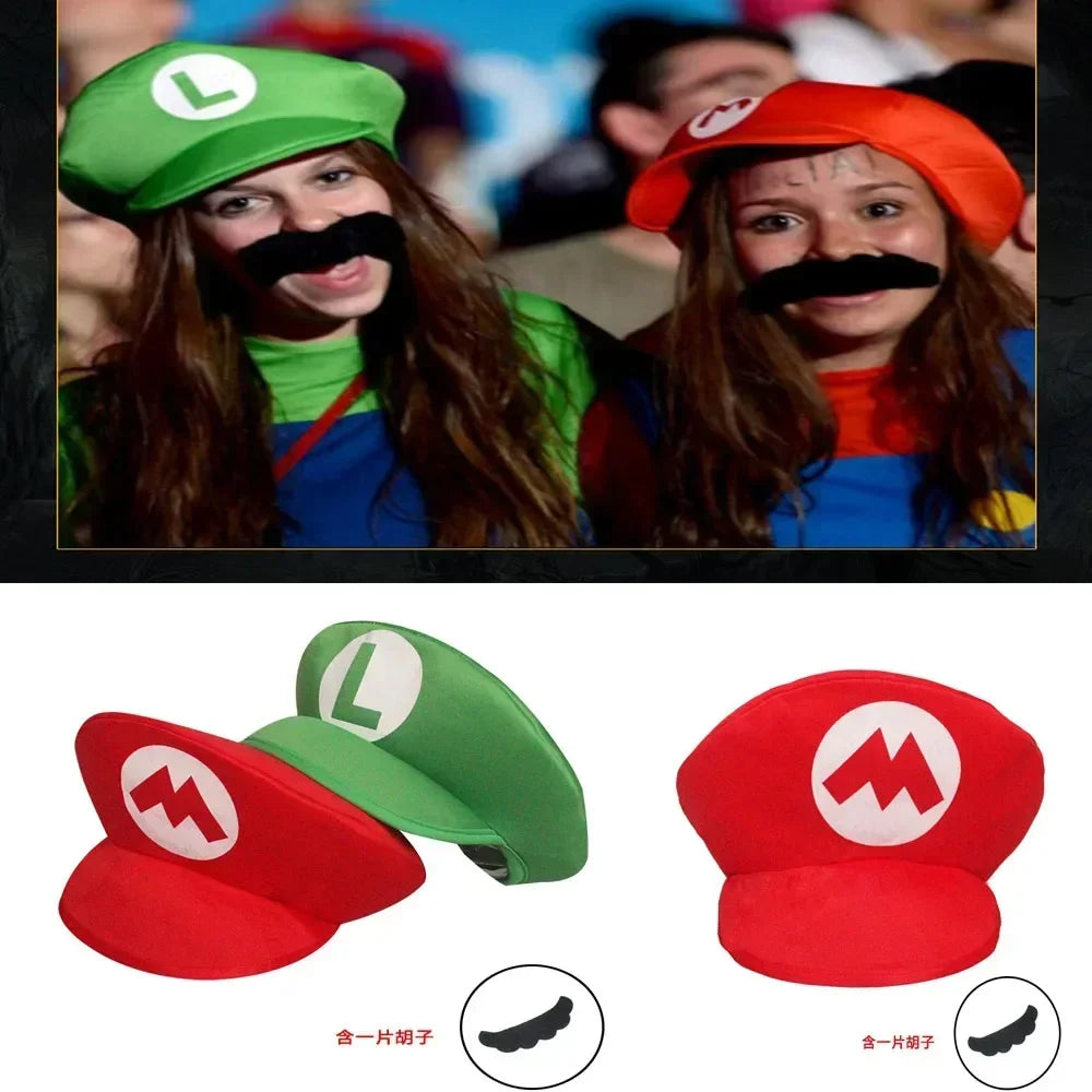 Super Marios Bros Cartoon Hat Adult Kids Game Children Cosplay Gifts