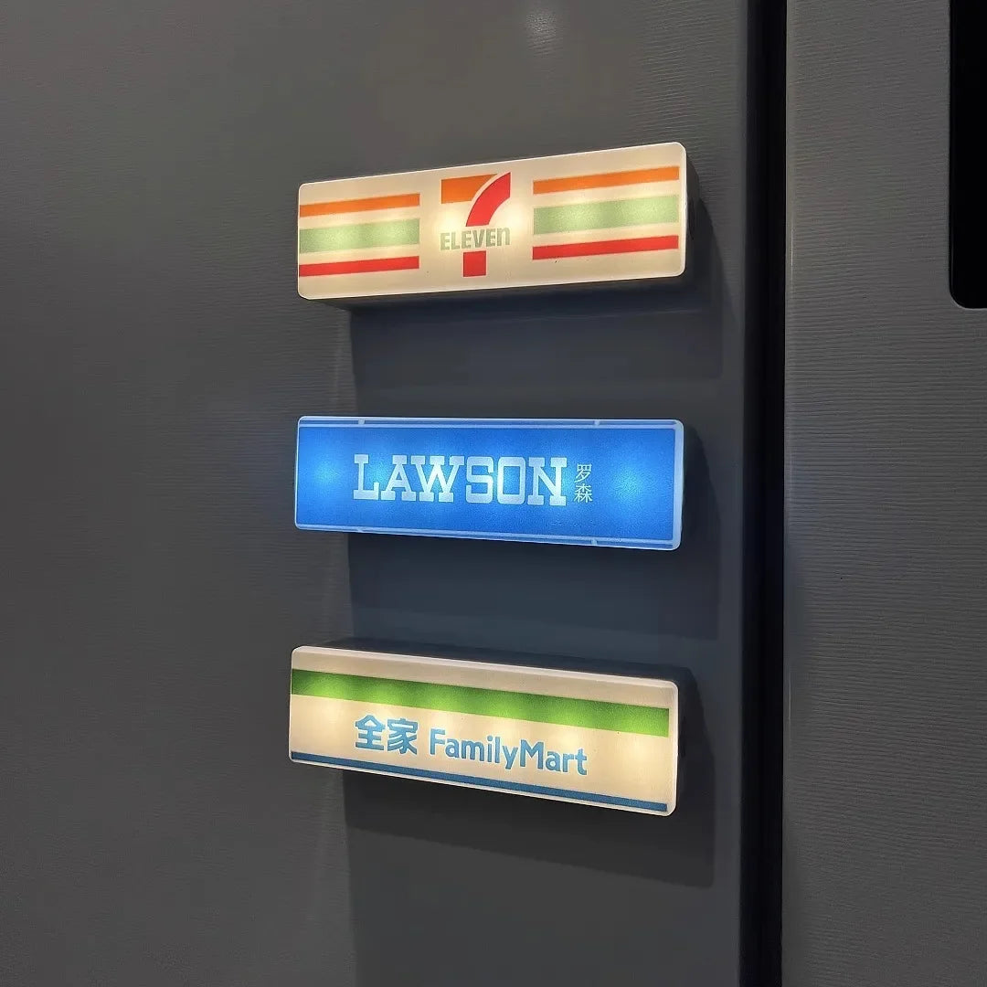 6 Styles 711 Store Light Sign Coffee Shop Magnetic Refrigerator Stickers