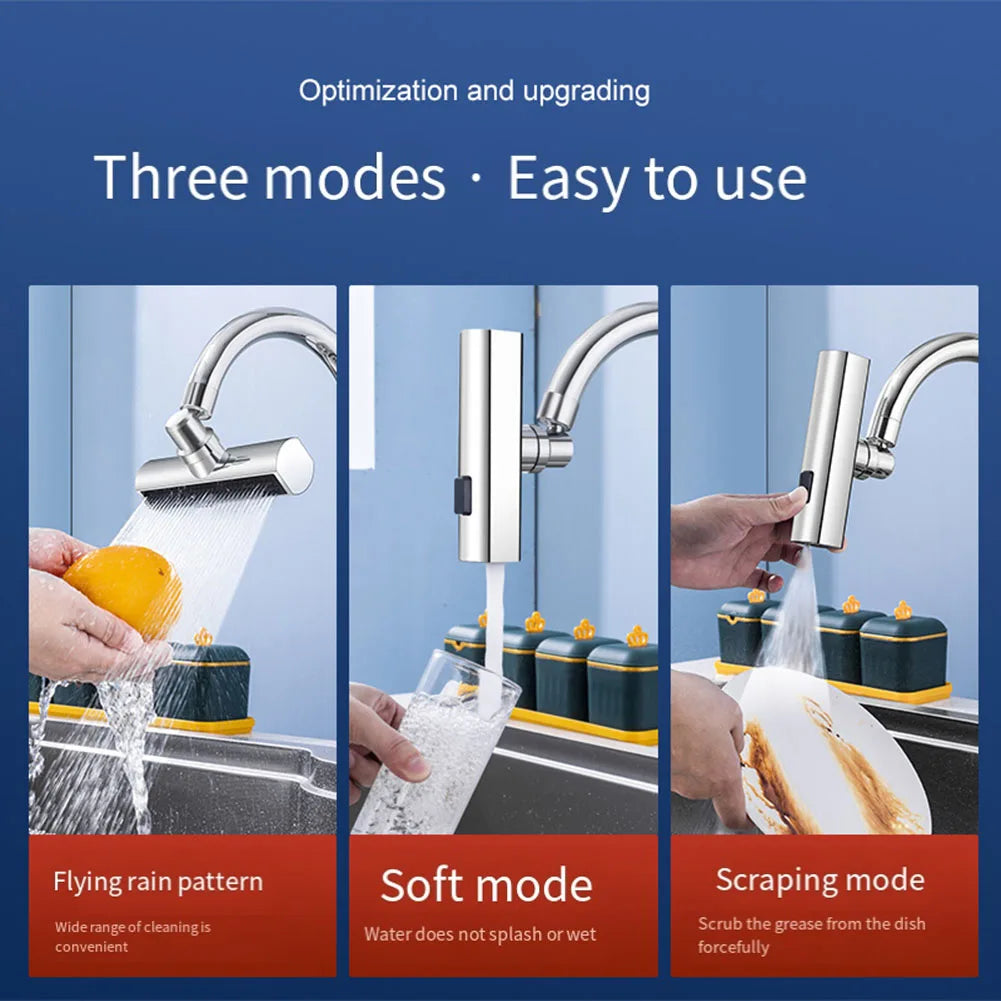 Waterfall Faucet Head Kitchen Bathroom Multifunctional Nozzle Anti Splashing Tap