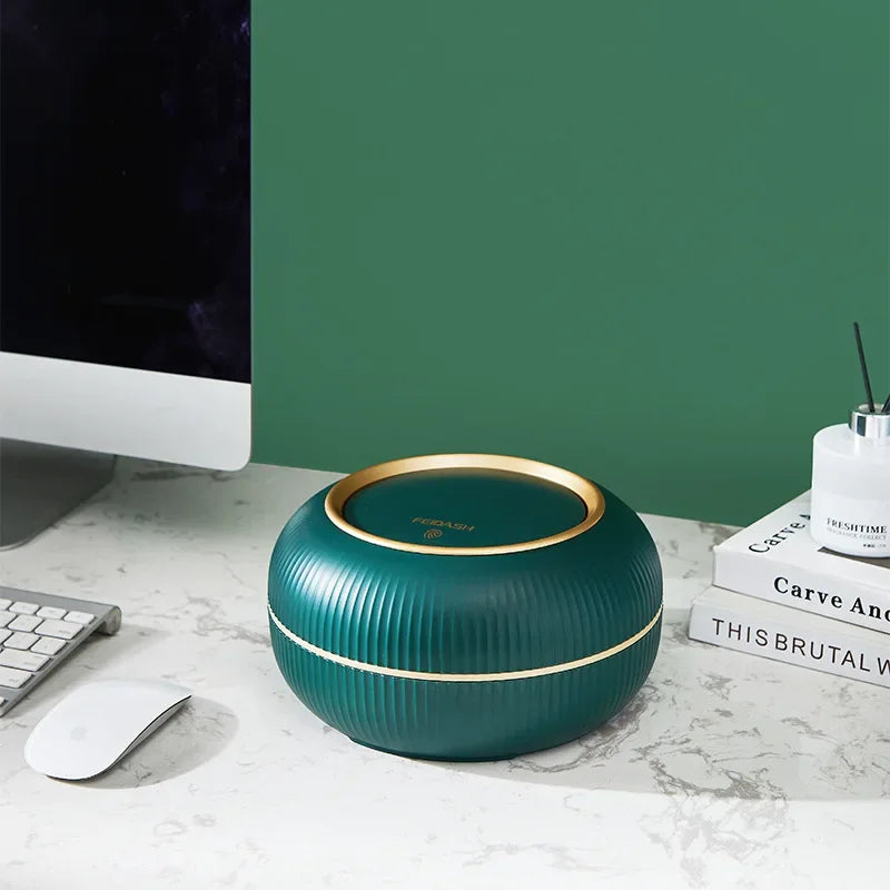 Desktop Trash Can Push-open Lid Paper Basket Box Mini Home Necessities