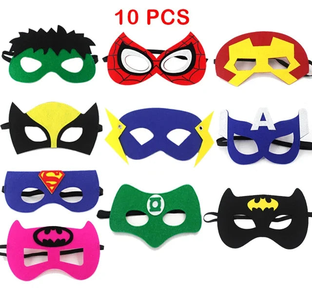 10 Pcs/Lot Disney Halloween Superhero Masks For Kids Children Favor Mystery Gift
