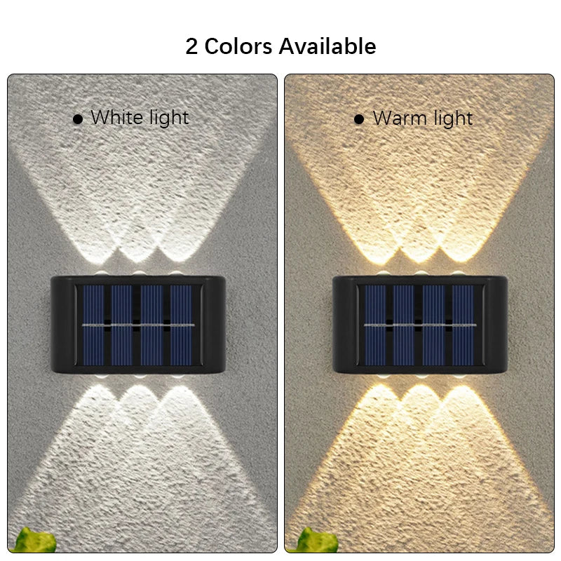 6 LED Outdoor Solar Wall Lights