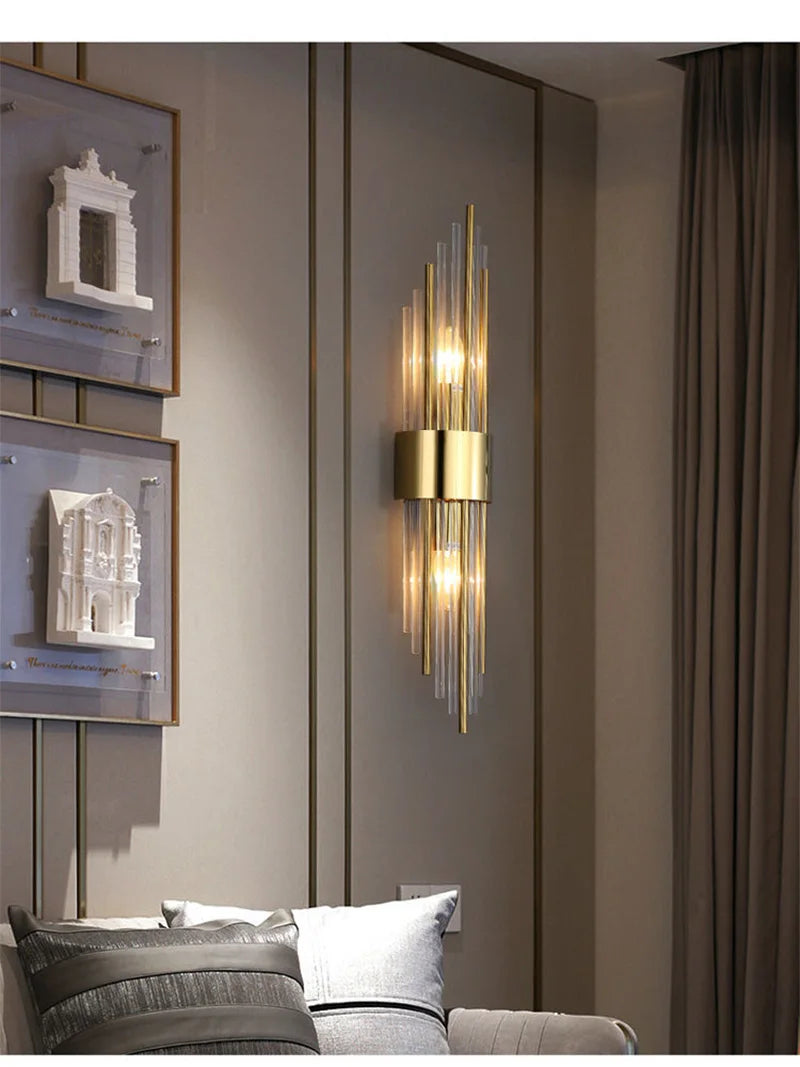 Luxury Wall Lamp Modern LED Gold Wall Light Indoor Lighting Wall Sconce Home Decoration