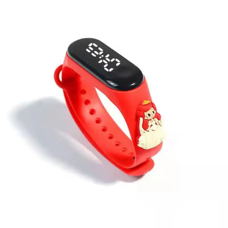 Disney Stitch Spider Man Cartoon Waterproof Watches For Kids LED Electronic Sport Watch