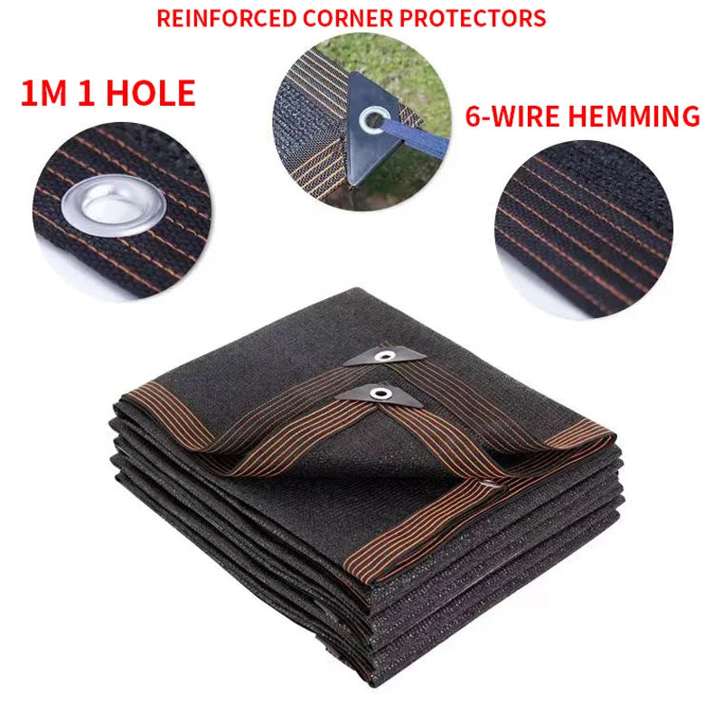 12PIN Sunshade Net Shading 70~80% Greenhouse Cover Mesh Fence Screen