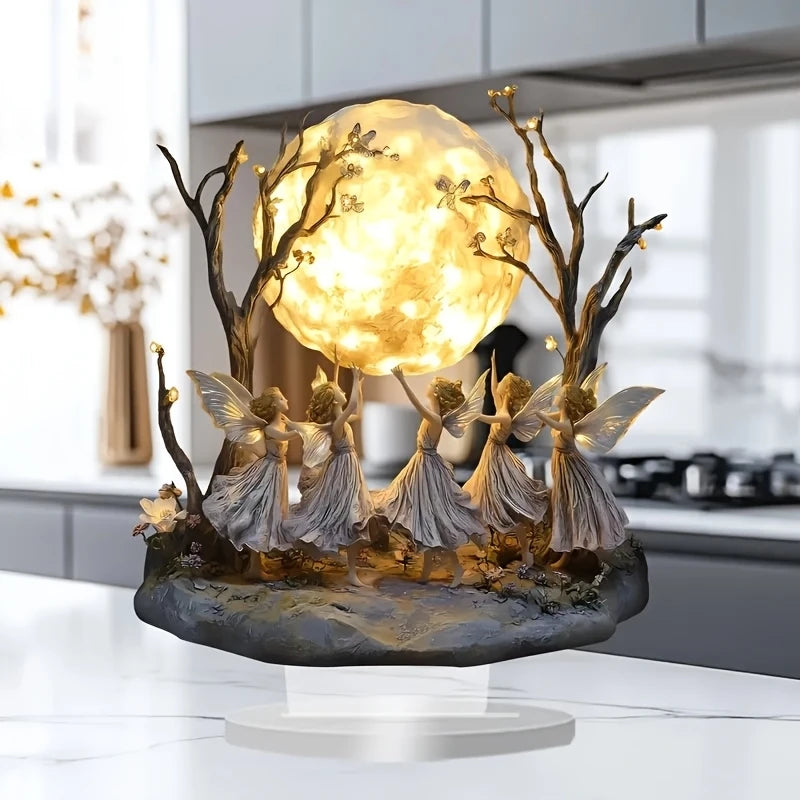 Bohemian Style Acrylic Fairy and Moon Tabletop Decor