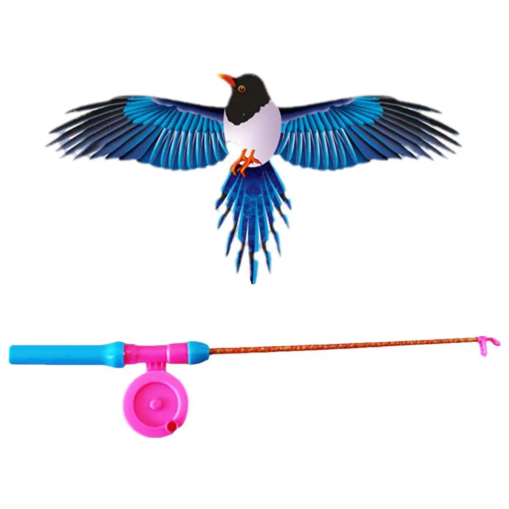 Outdoor Toys Kite Hand Brake Fishing Rod Butterflies For Kids
