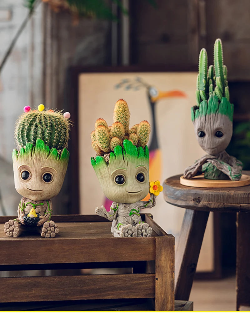 Office Desktop Display Cartoon Groot Figurines Handicrafts Decor