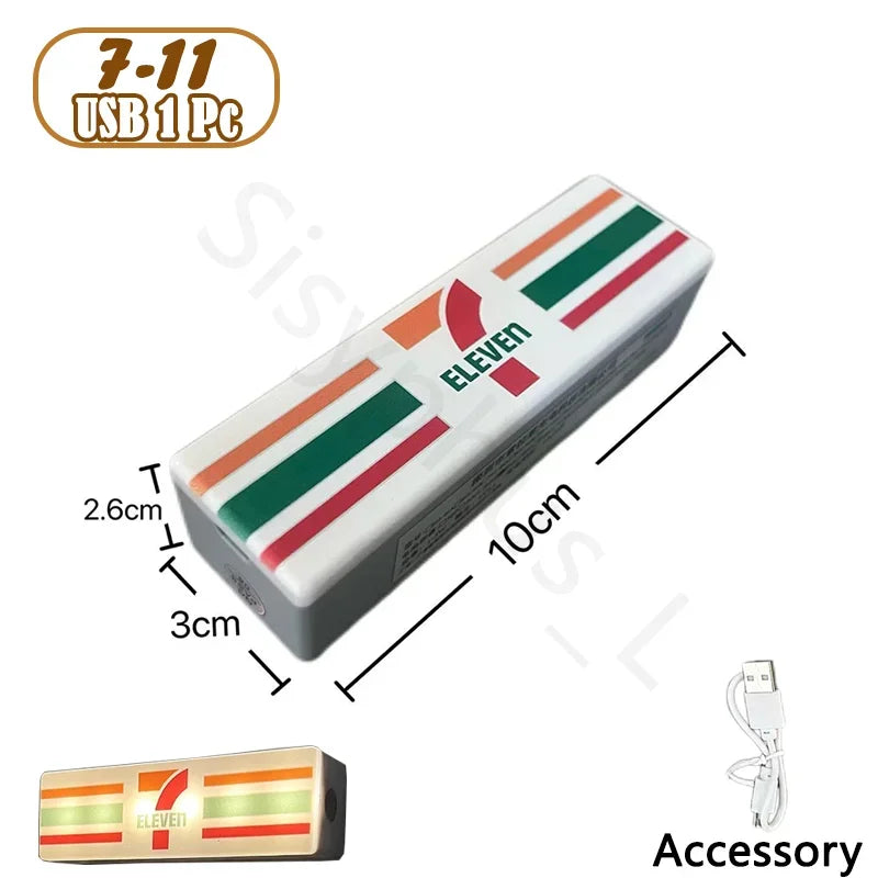 6 Styles 711 Store Light Sign Coffee Shop Magnetic Refrigerator Stickers