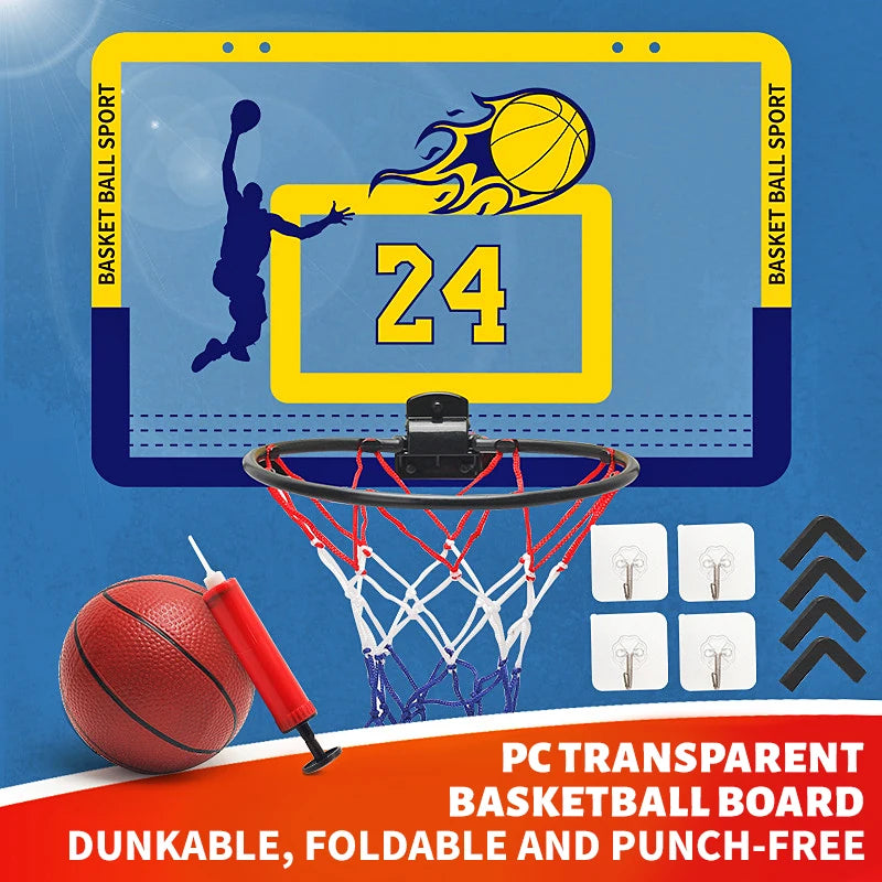 Children's wall mounted silent non porous foldable basketball stand