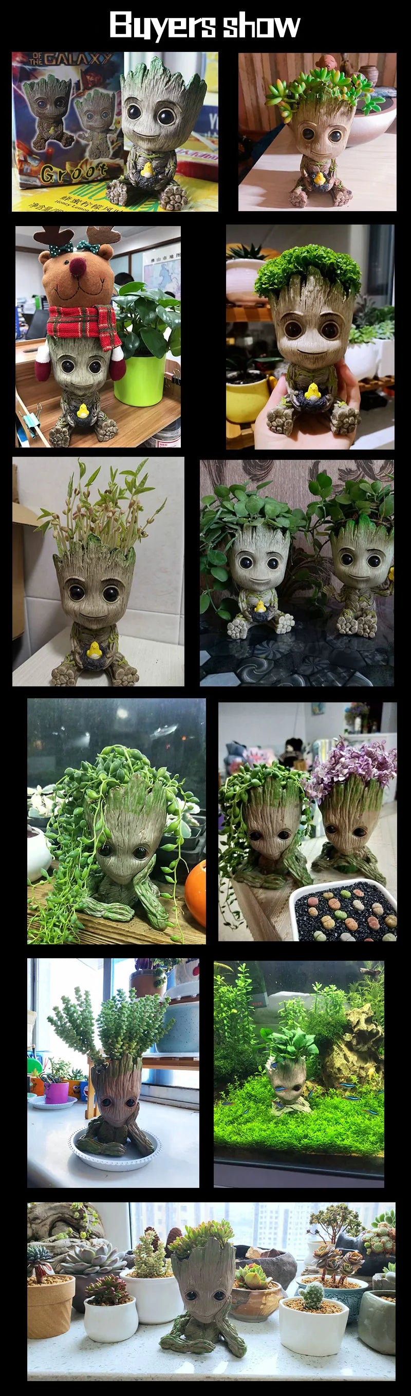 Office Desktop Display Cartoon Groot Figurines Handicrafts Decor