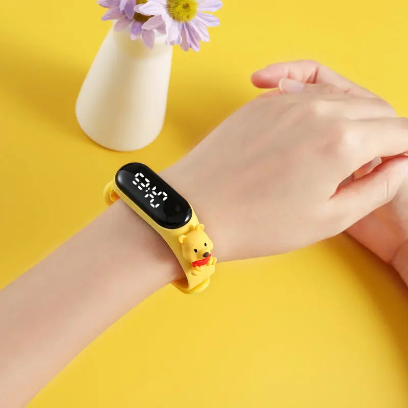 Disney Stitch Spider Man Cartoon Waterproof Watches For Kids LED Electronic Sport Watch