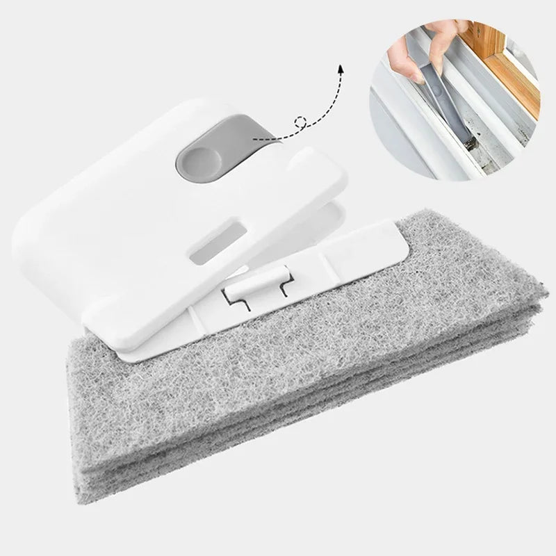 Household cleaning tool for window track, scouring Door track pad gap cleaner