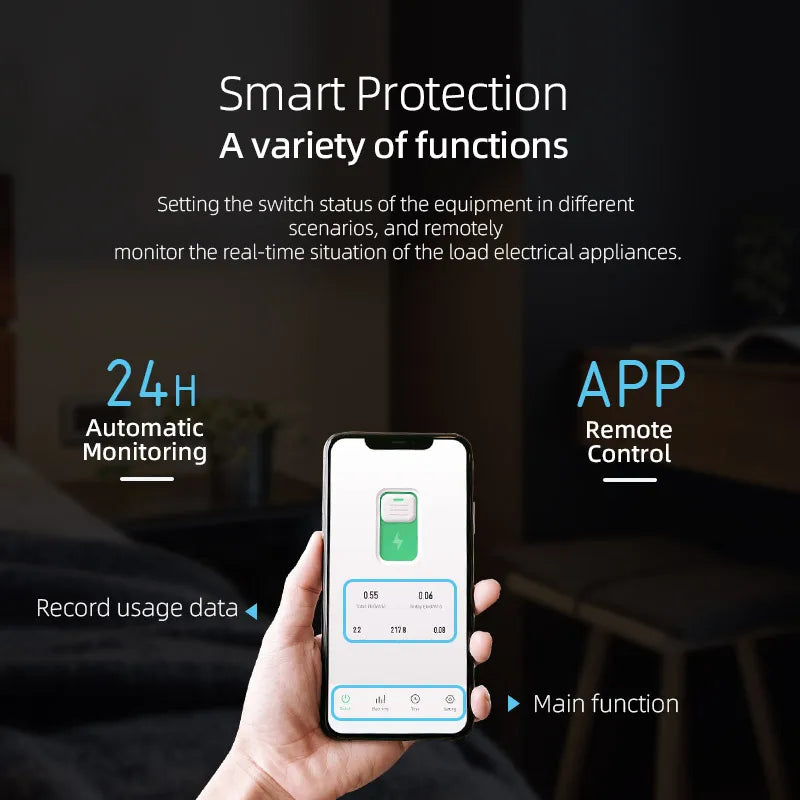 Wifi Smart Circuit Breaker Switch With Metering remote control