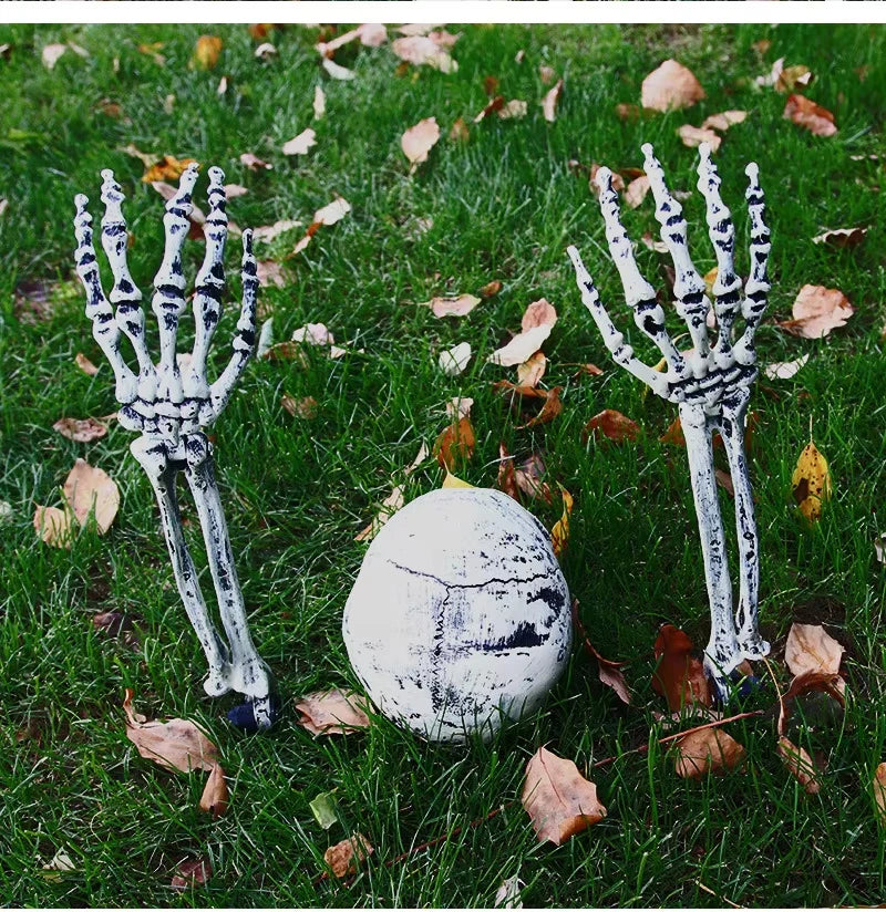 Halloween Home Decor Skeleton Head Outdoor Scary Props Realistic Skull Prank