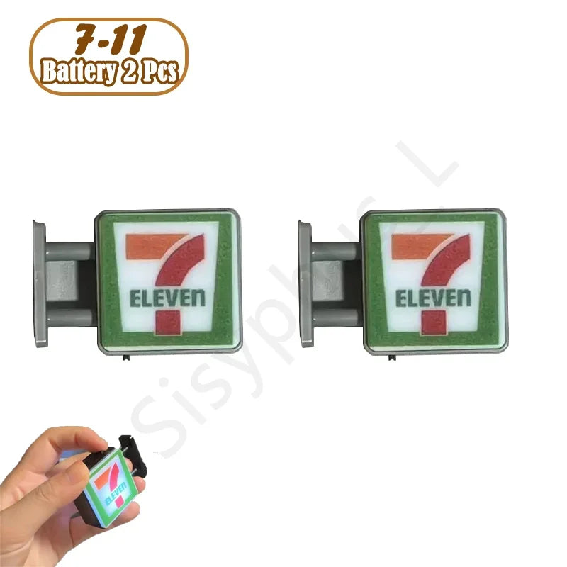 6 Styles 711 Store Light Sign Coffee Shop Magnetic Refrigerator Stickers
