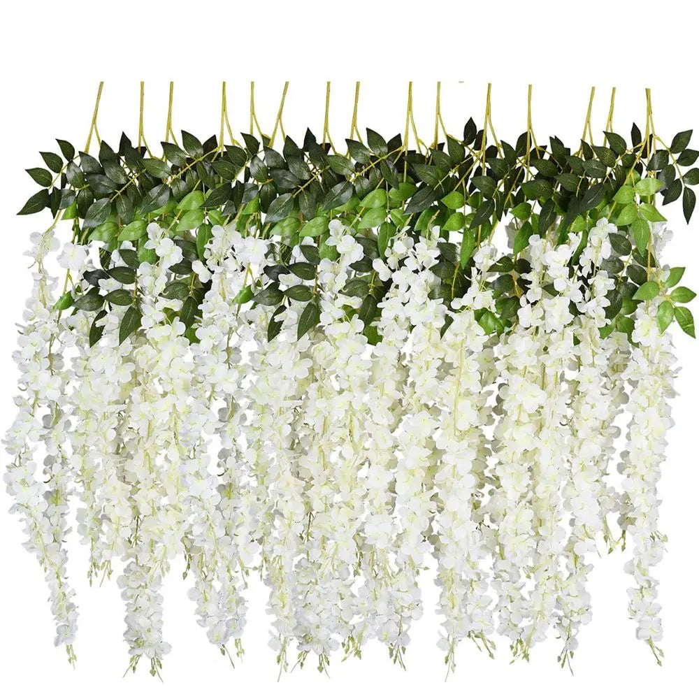 1 pc Artificial Flowers Rattan Home Wedding Celebration Festival Outdoor Garden Wall Yard