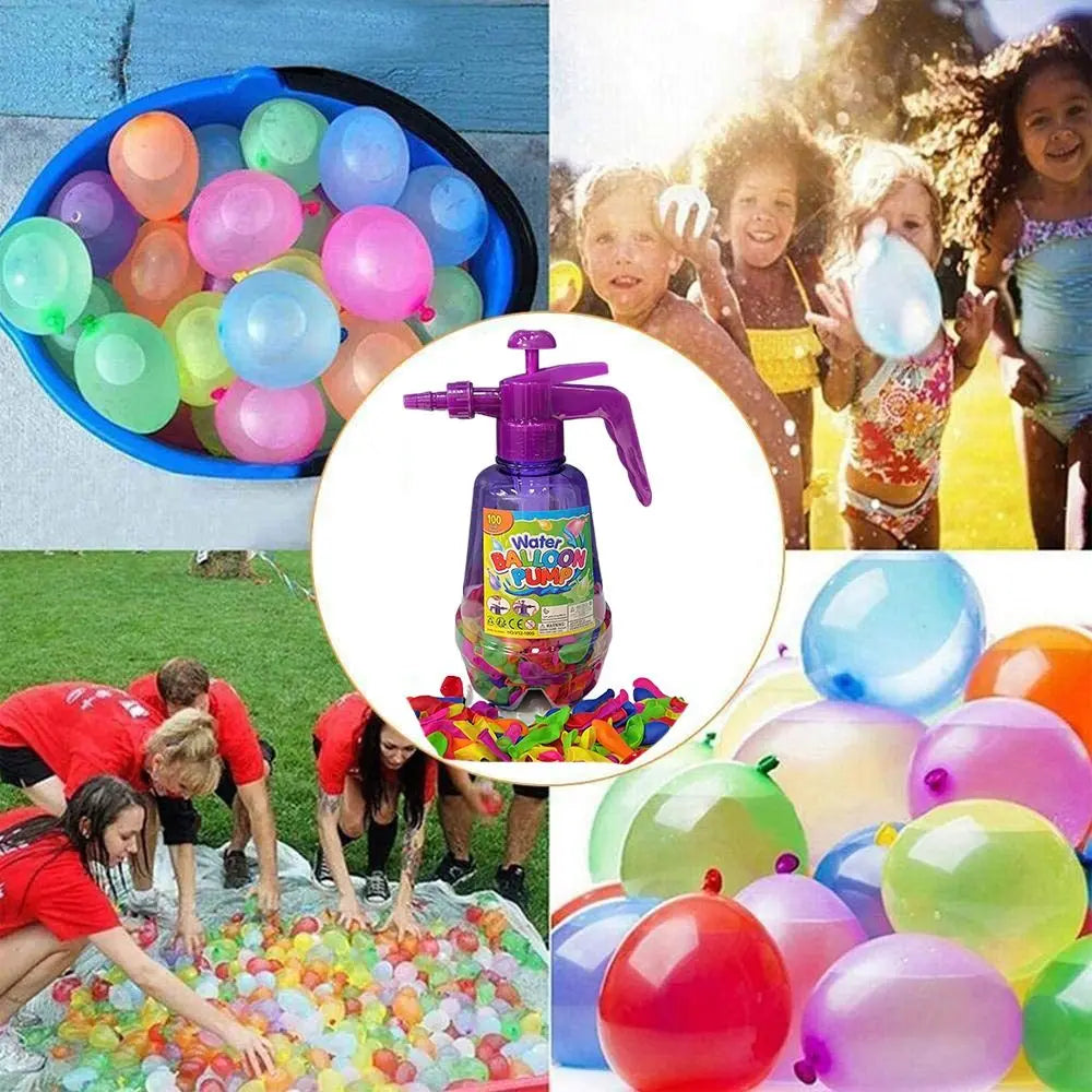 Outdoor Activities Air Water Bomb Balloon Pump Automatic Sealing Water Toy