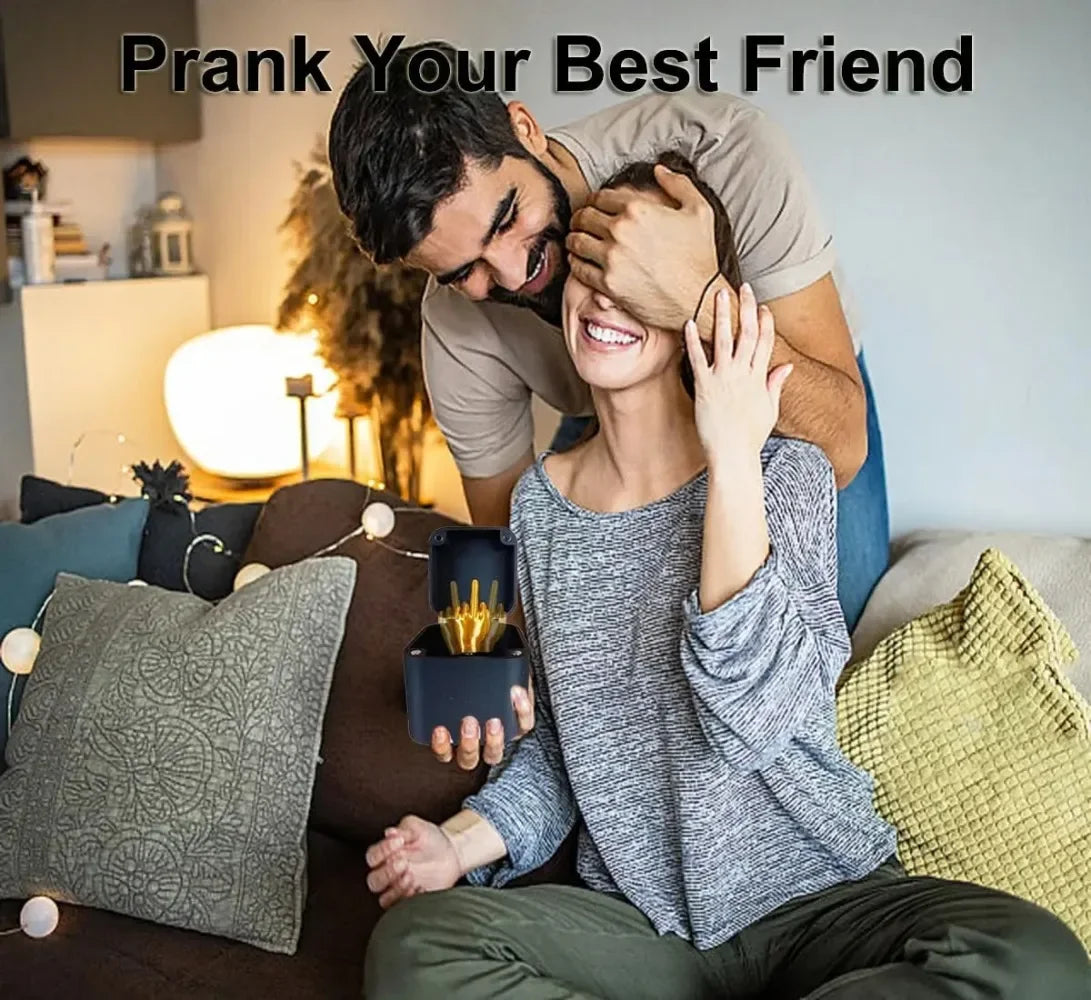 Prank Gift Desk Decoration Surprise Gift Box Toys Middle Finger in the Box