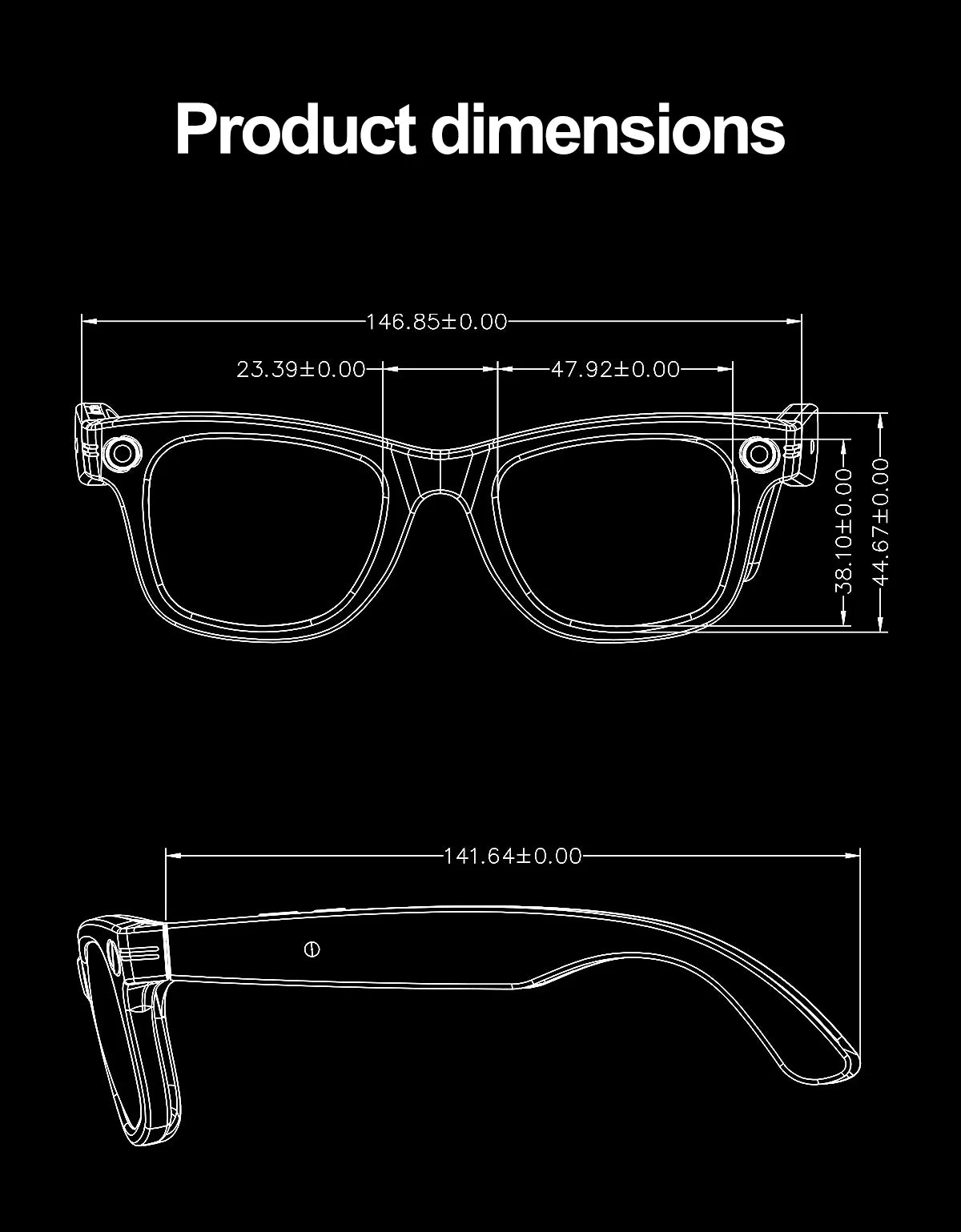 AI Camera Smart Glasses IP65 Waterproof Bluetooth for Call and Music Use ChatGPT