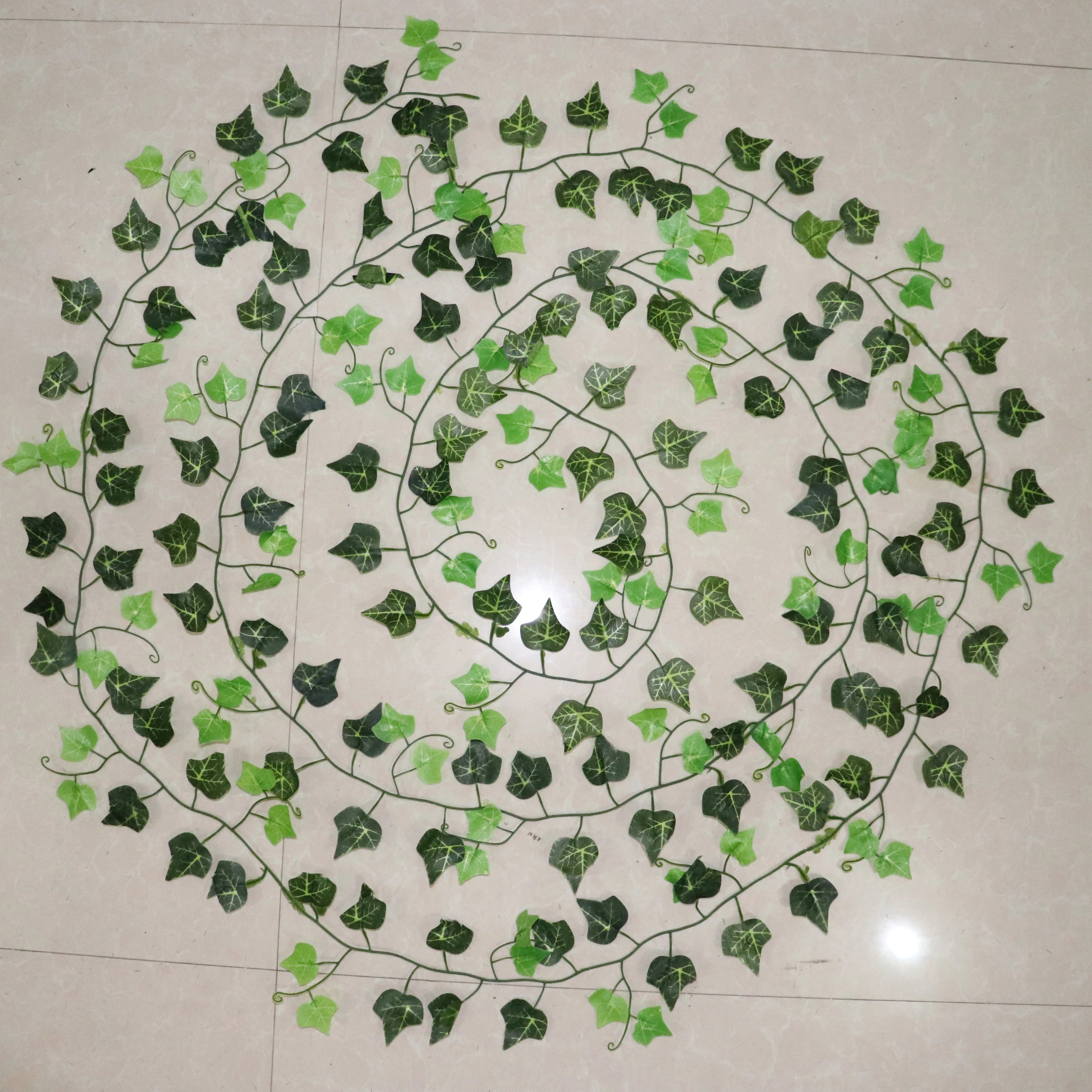 100pcs Leaf 2.4M Home Decor Artificial Ivy Leaf Garland Plants Vine Fake Foliage Flowers