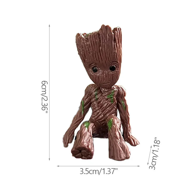 Office Desktop Display Cartoon Groot Figurines Handicrafts Decor