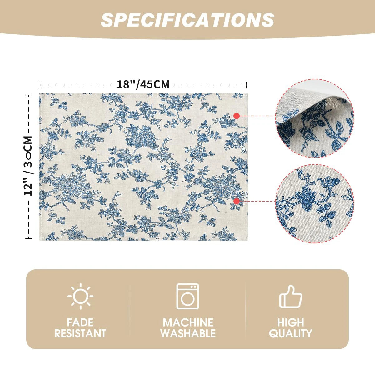 French Pastoral Cloth Placemat