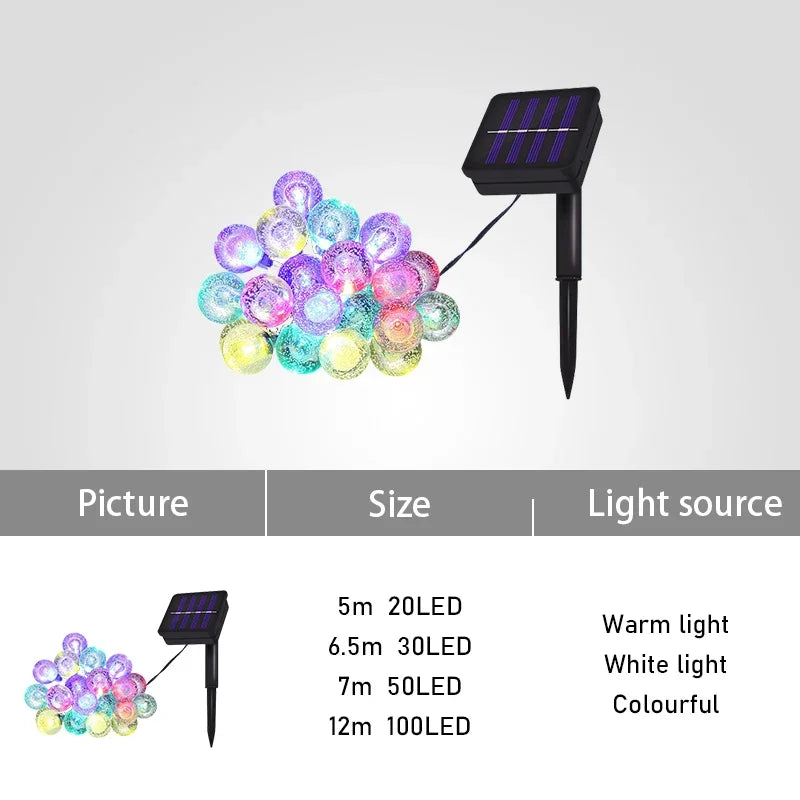 Illuminate Outdoors with Solar Crystal Globe Ball Fairy Lamps