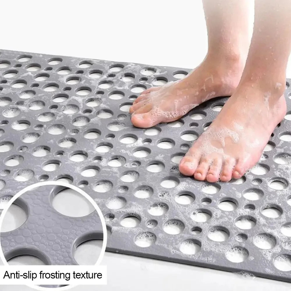 Non-Slip Bath Mat with Drain Holes