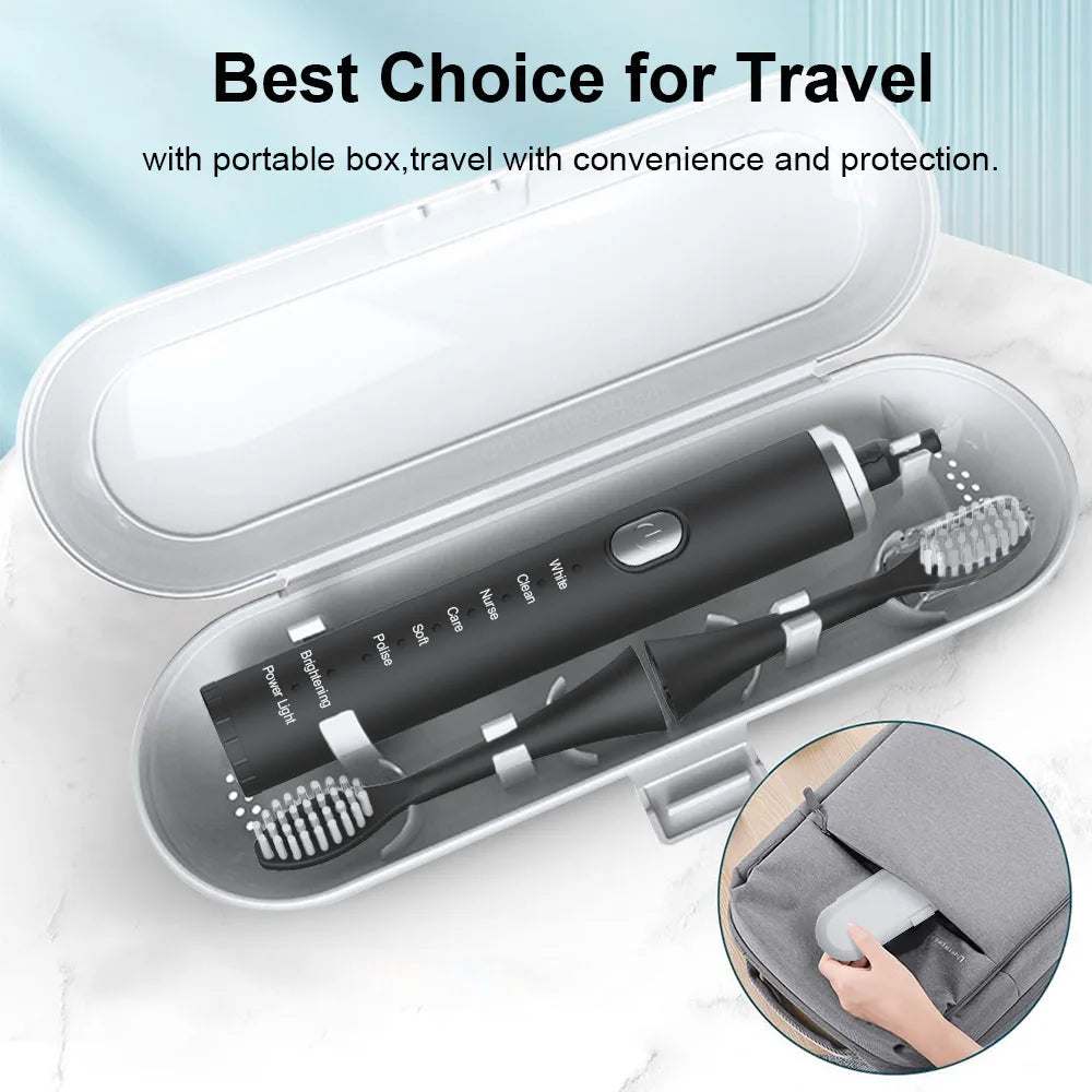 Electric Ultrasonic Toothbrush 8 High-Precision Brushing Modes Rechargeable Tooth Cleaner