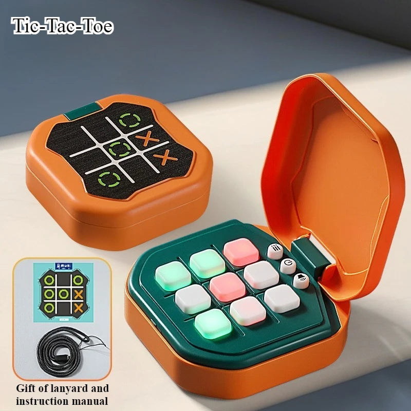Tic-Tac-Toe Board Multifunctional Electronic Games Montessori Puzzle Table Game