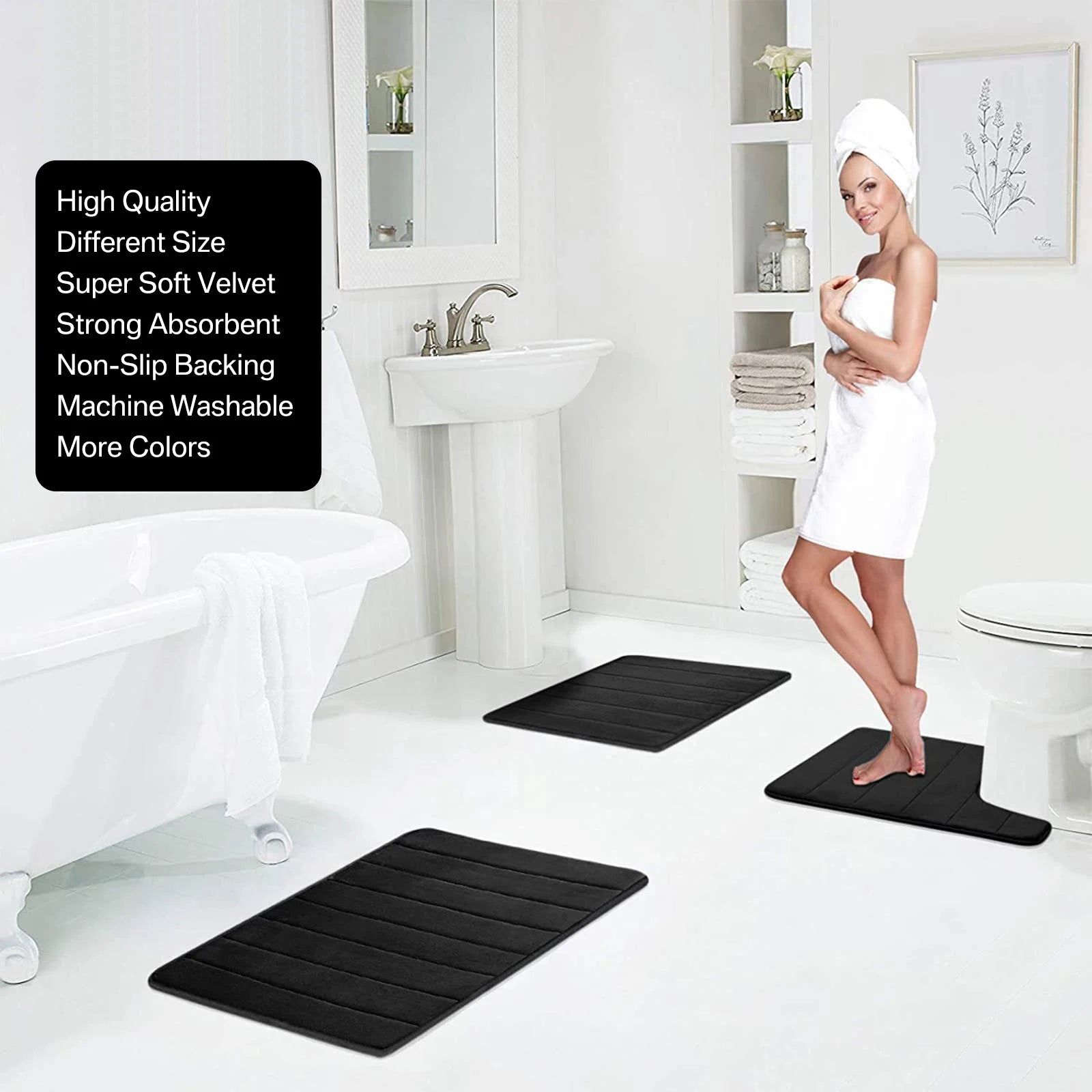 Super Absorbent Memory Foam Bath Mat