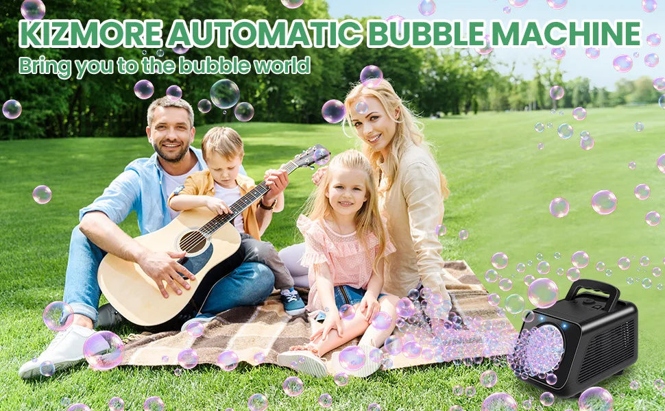Automatic Bubble Machine Upgrade Bubble Blower with 2 Fans 20000+ Bubbles Per Minute
