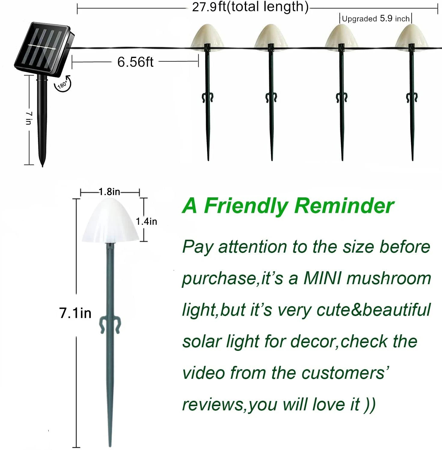 Brighten Up Garden with 10 LED Solar Mushroom Lights!