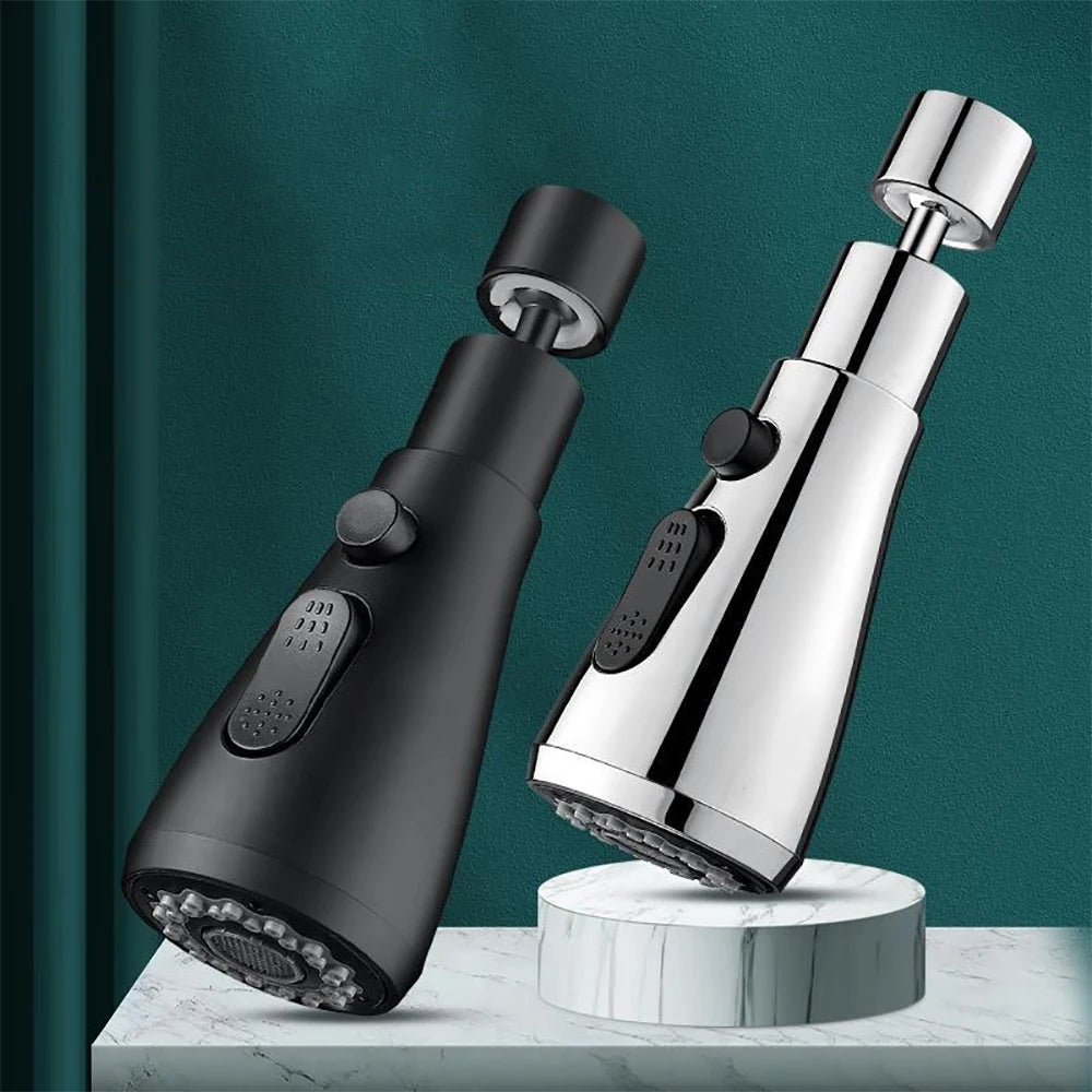 3 Modes Shower Head Kitchen Tap 360° Rotatable Flush High-Pressure Faucet Spray