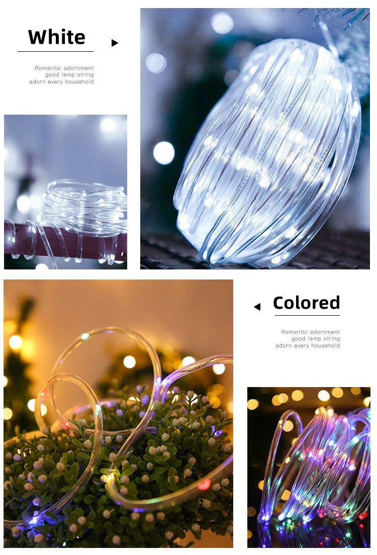 300 LED Solar Rope Strip Lights