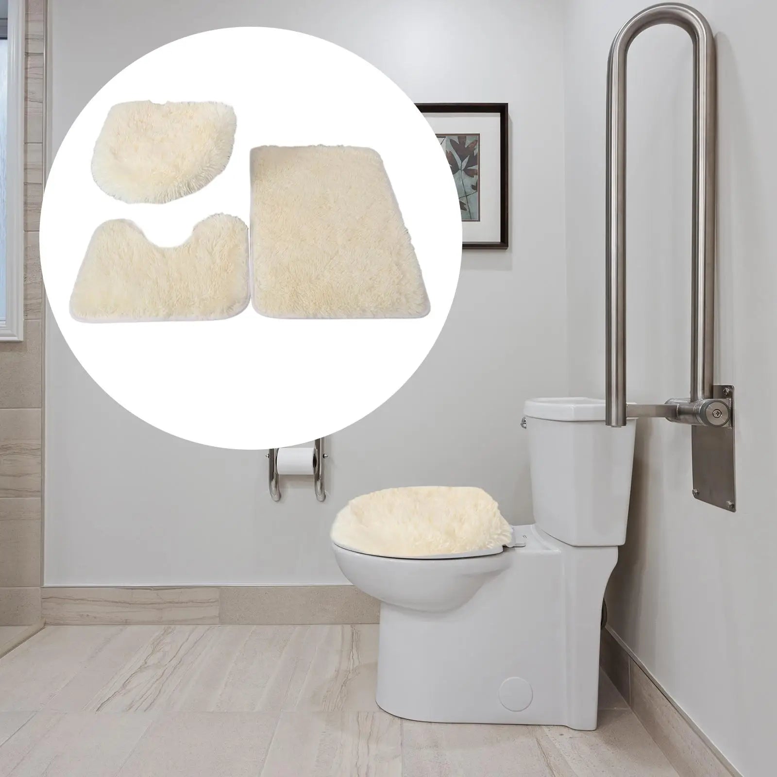3-Piece Bathroom Rug Set