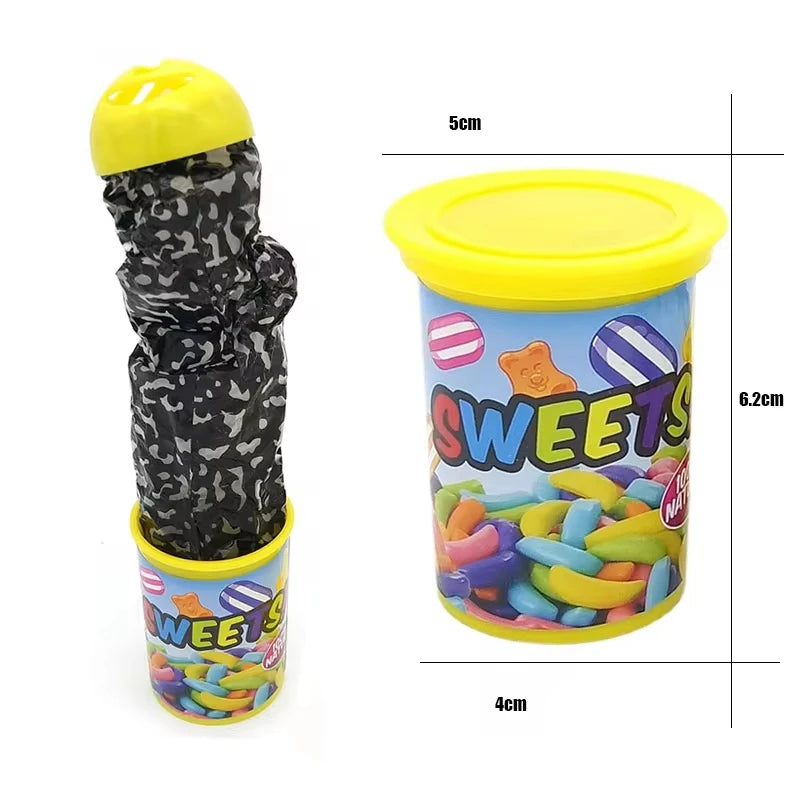 The Potato Chip Snake Can Jump Stage Magic Tricks Spring Snake Toy Jokes in A Can Gift