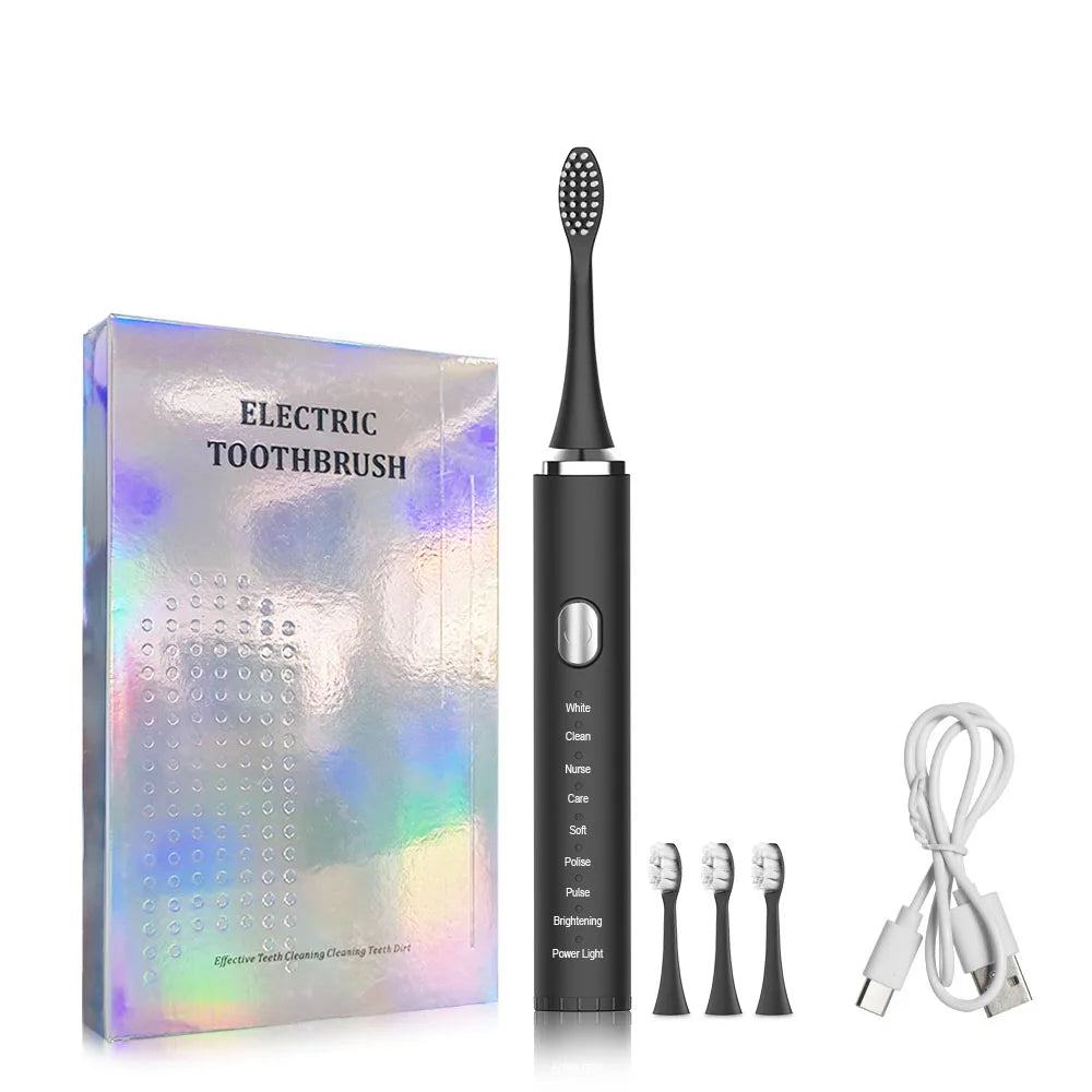 Electric Ultrasonic Toothbrush 8 High-Precision Brushing Modes Rechargeable Tooth Cleaner