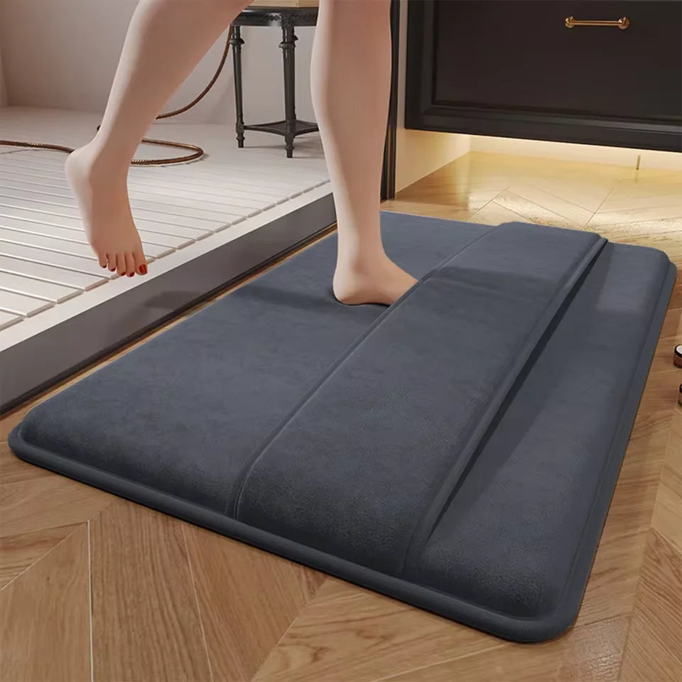 Super absorbent floor mat, bath mat, door mat anti slip coral velvet