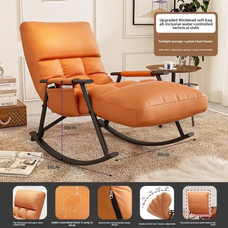 Sofa rocking chair, home balcony bedroom single sofa chair